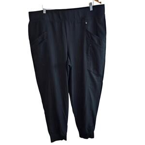 Cuddl Duds Joggers Womens Size 2X Black Relaxed Casual Stretch Gym Athleisure